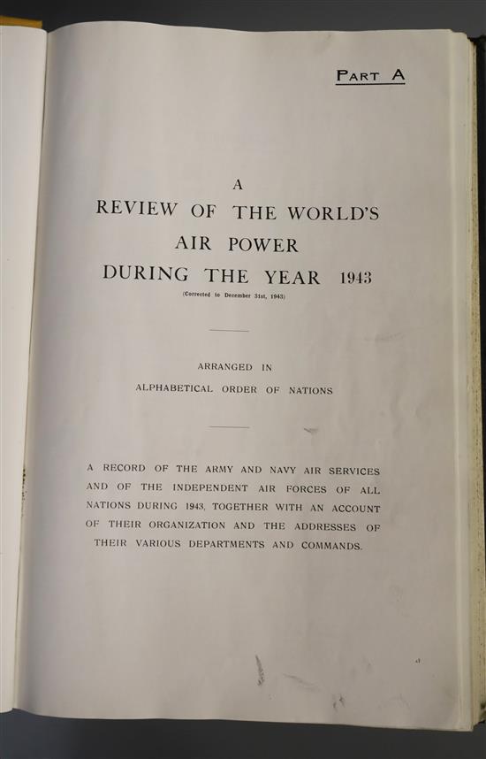 Janes - Janes All the Worlds Aircraft, 8 vols, qto, cloth, London 1940 - 1950